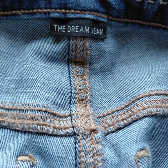 American Eagle Outfitters Dark Blue Distressed Skinny Jeans - Picture 5 of 7